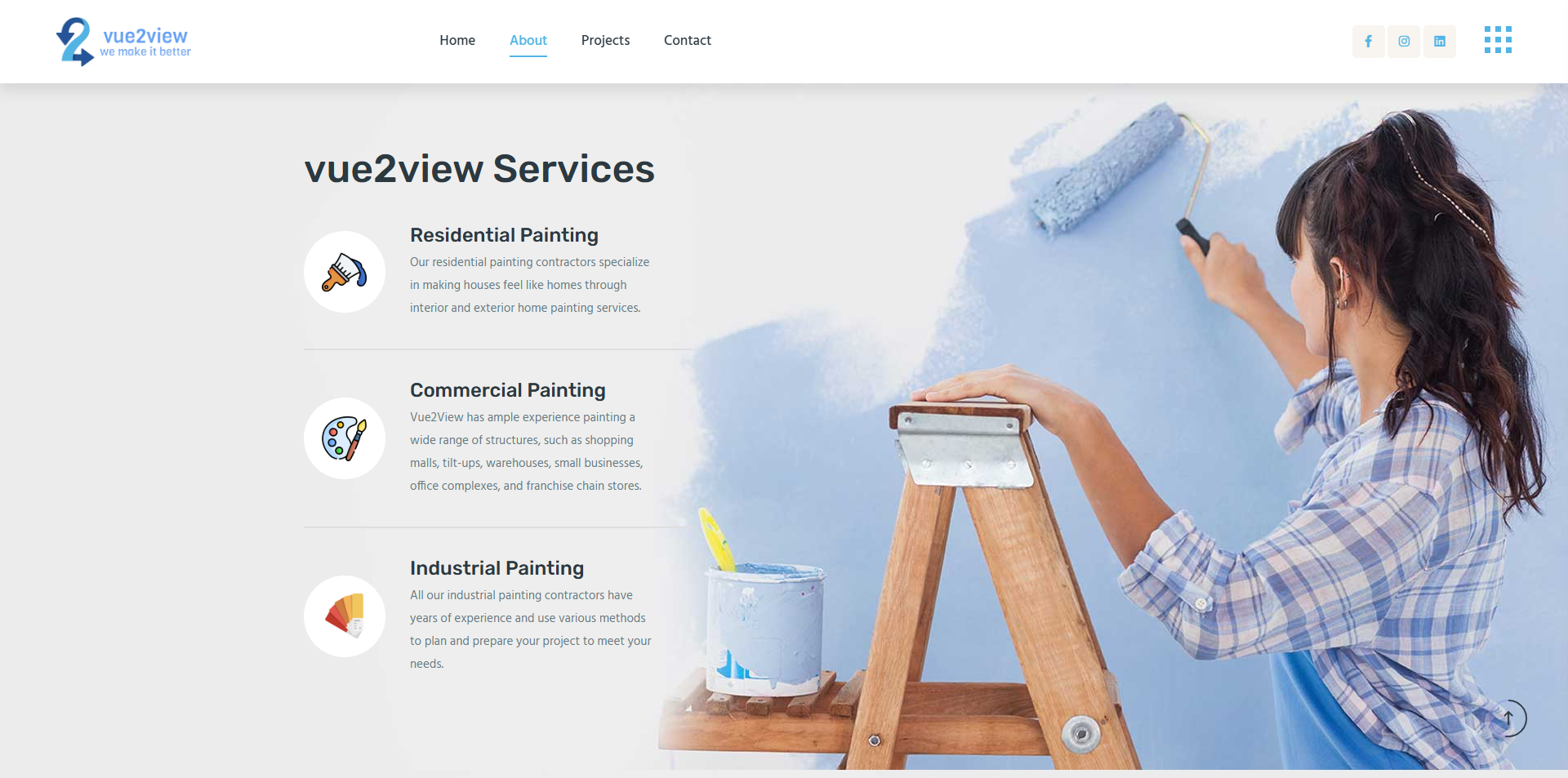 Vue2View – Une réalisation web pour la peinture résidentielle et commerciale