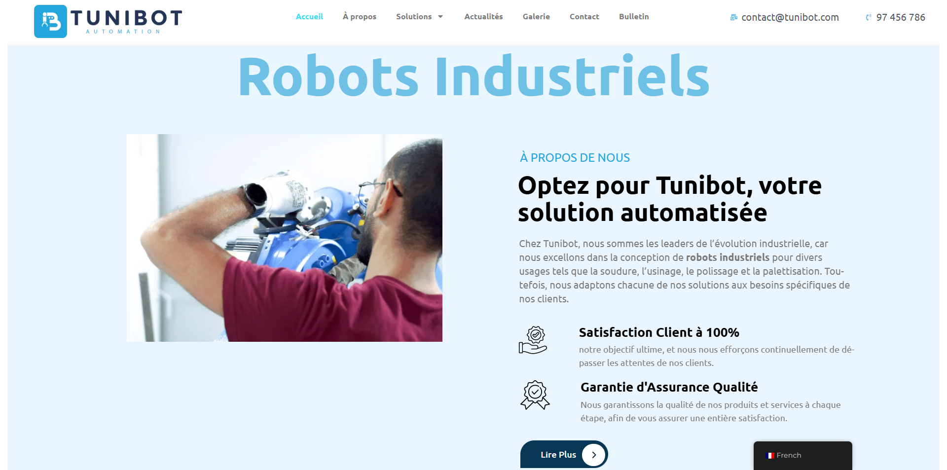 Tunibot – Une réalisation web pour l’automatisation industrielle